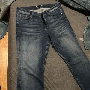 Blue washed up jeans